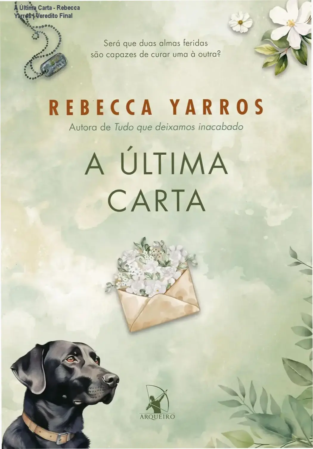 Capa do livro A Última Carta de Rebecca Yarros em formato eBook