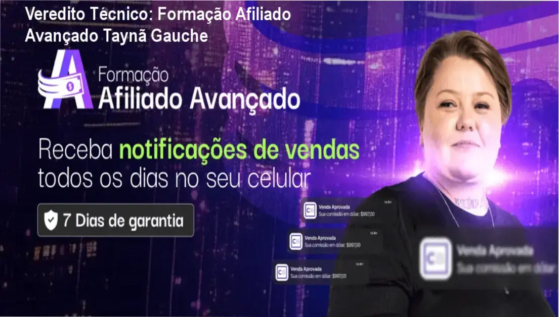Análise técnica da Formação Afiliado Avançado Taynã Gauche e Kit Fast Dólar