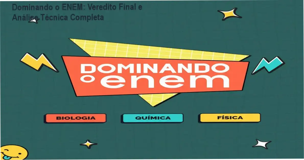 Interface do curso Dominando o ENEM apresentando a trilha de Biologia, Química e Física