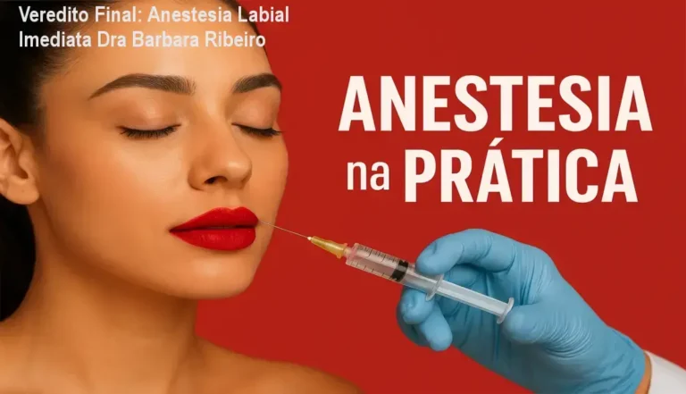 Aplicação da técnica de anestesia labial imediata da Dra Barbara Ribeiro para profissionais de HOF