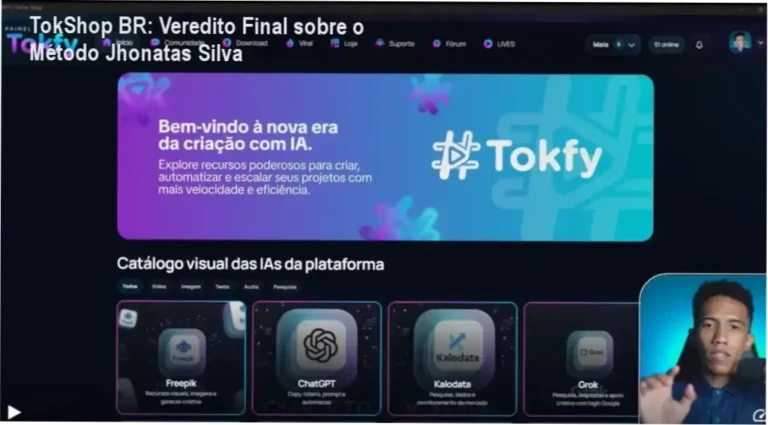 Painel de análise do método TokShop BR com foco em estratégias de TikTok Ads
