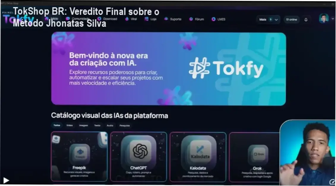 Painel de análise do método TokShop BR com foco em estratégias de TikTok Ads