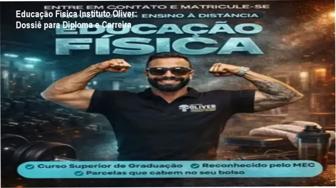 Estudante utilizando a plataforma EAD do Bacharelado em Educação Física do Instituto Óliver