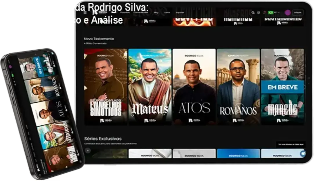 Interface da Bíblia Comentada Rodrigo Silva destacando a análise arqueológica e teológica
