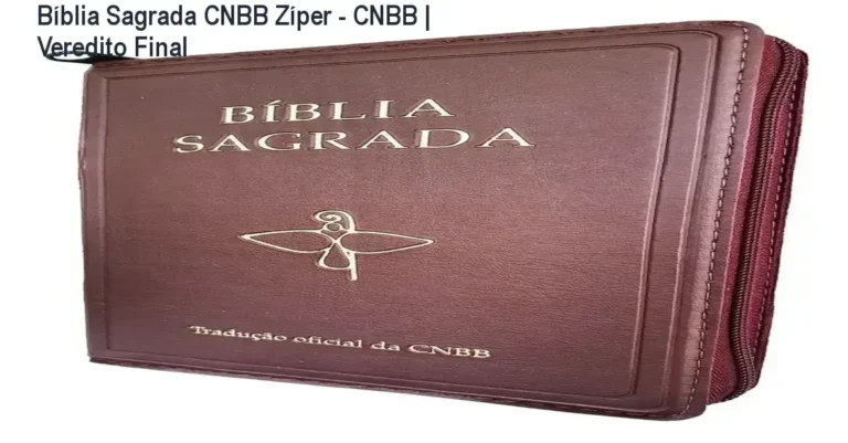 Bíblia Sagrada CNBB com fechamento em zíper e capa em couro sintético