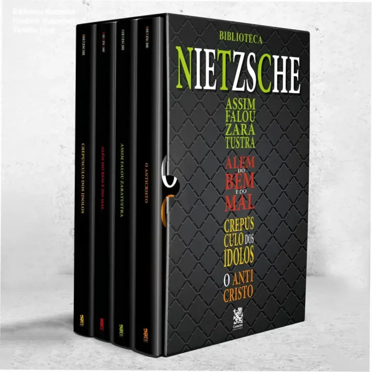Box Biblioteca Nietzsche com 4 livros essenciais de Friedrich Nietzsche para estudo de filosofia