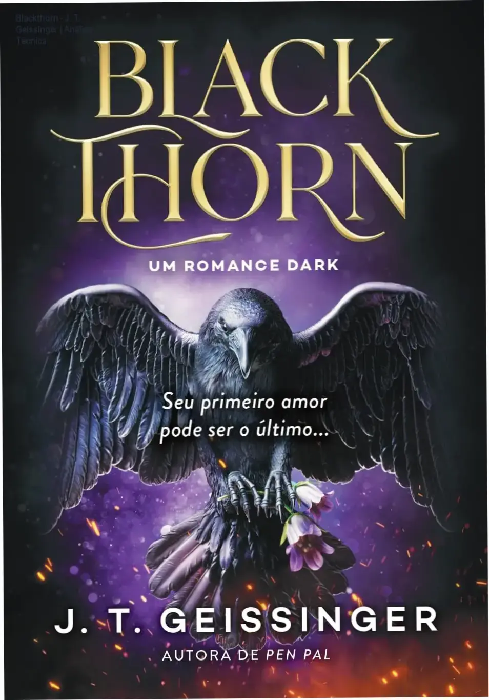 Capa do livro Blackthorn de J. T. Geissinger, romance dark com suspense