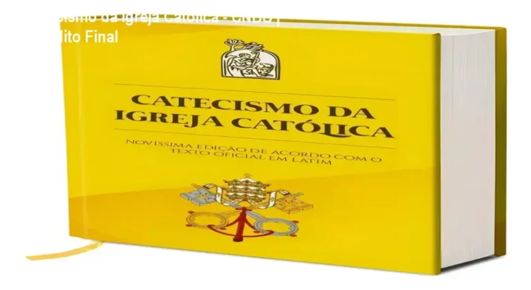 Catecismo da Igreja Católica edição de luxo da CNBB com marcador de página