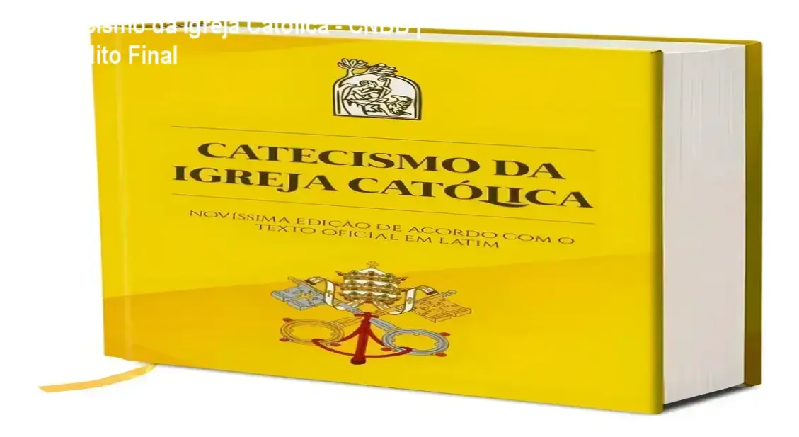 Catecismo da Igreja Católica edição de luxo da CNBB com marcador de página