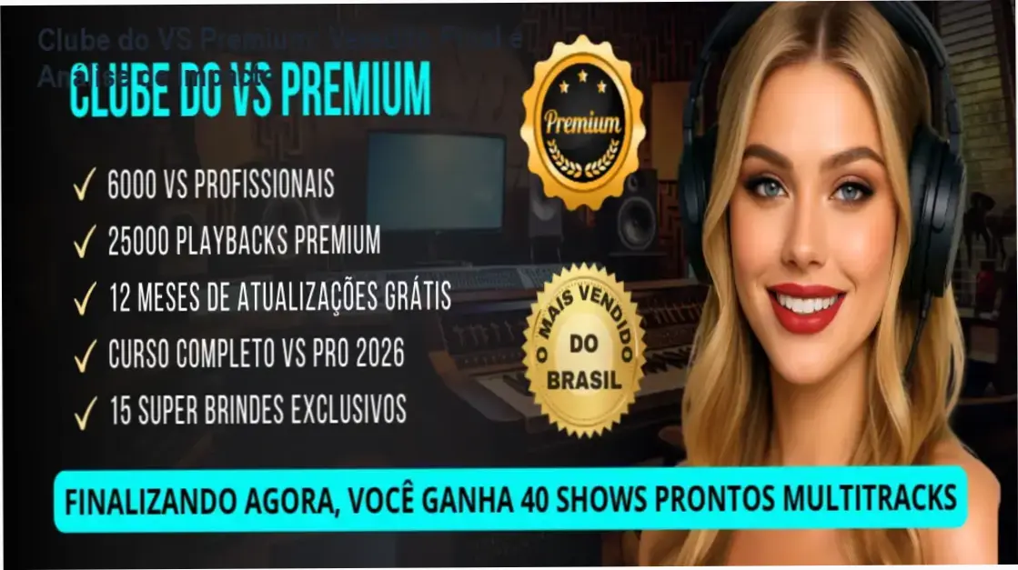 Interface de áudio profissional com multitracks do Clube do VS Premium no software Reaper