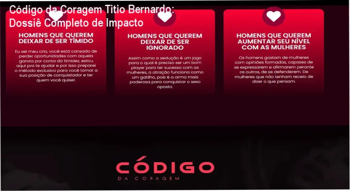 Representação da metodologia de liderança e gestão do medo do Código da Coragem Titio Bernardo