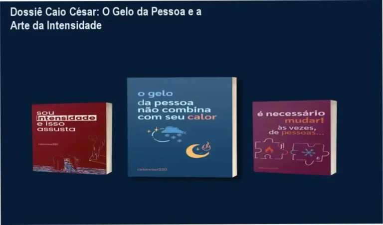Capa do combo de ebooks de Caio César da Silva sobre intensidade e superação emocional
