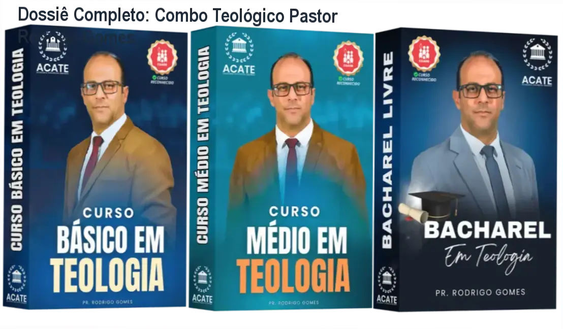 Visão geral do Super Combo Teológico do Pastor Rodrigo Gomes com destaque para a certificação CGADB
