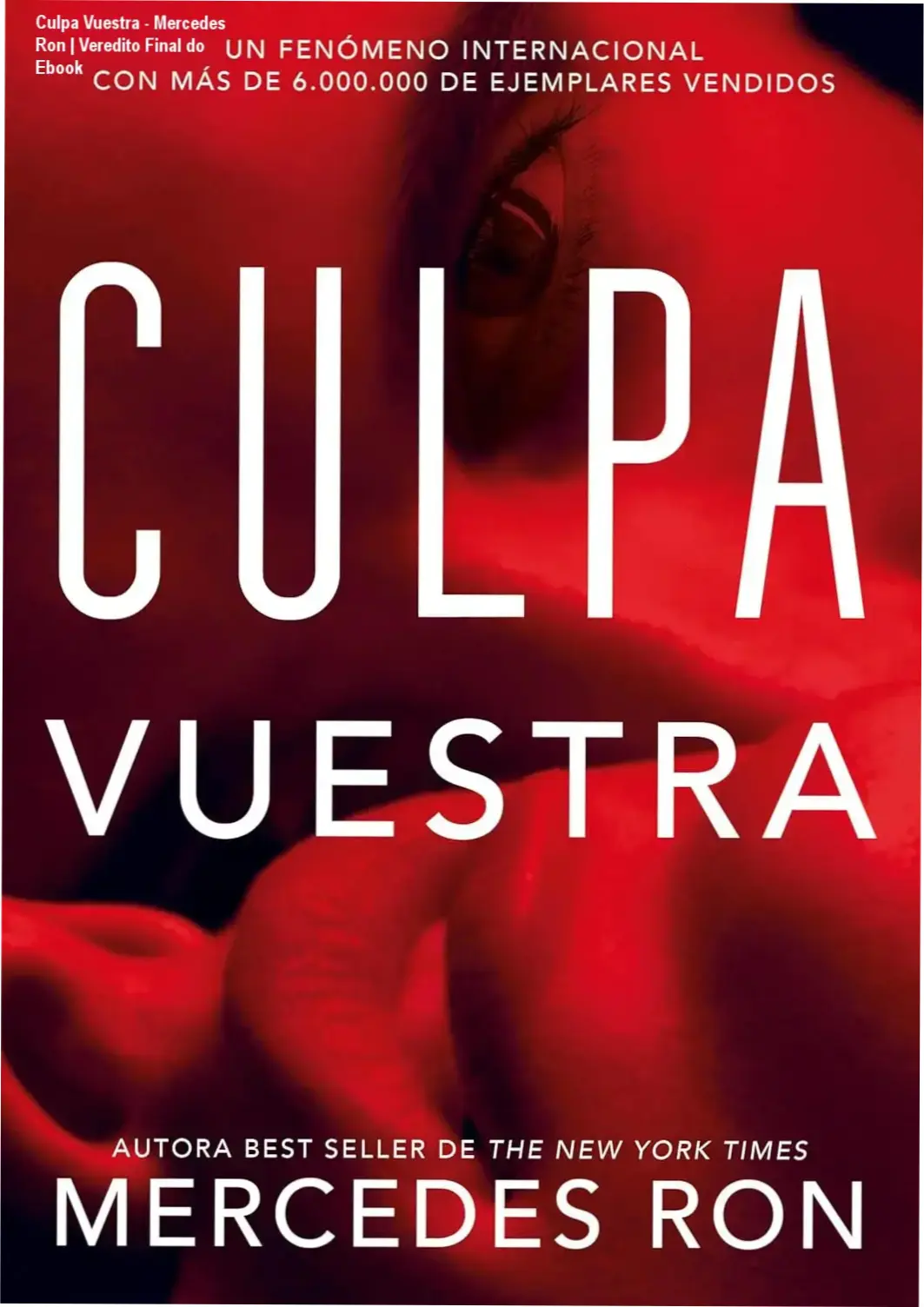 Capa do ebook Culpa Vuestra de Mercedes Ron em dispositivo Kindle