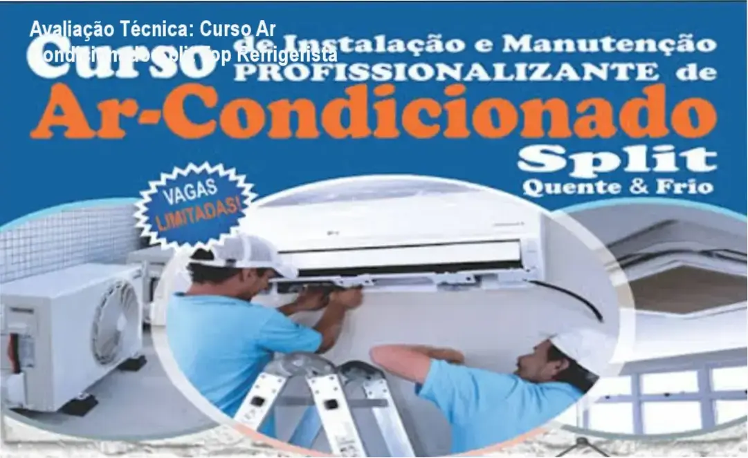 Técnico executando a instalação de ar condicionado split hi-wall com ferramentas profissionais