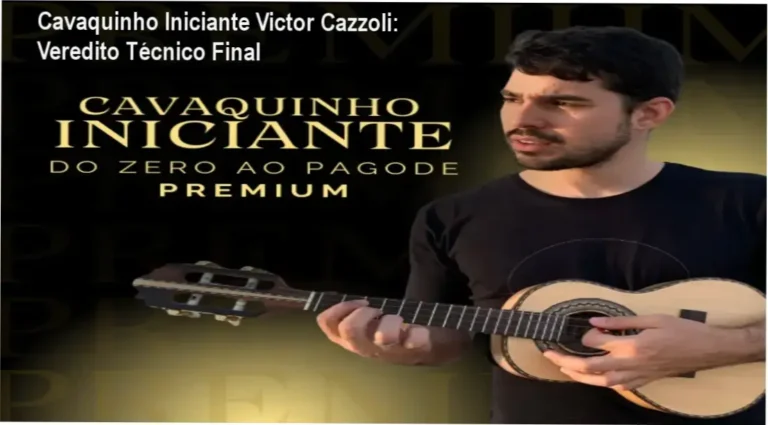 Interface do curso Cavaquinho Iniciante de Victor Cazzoli com foco em pagode e samba