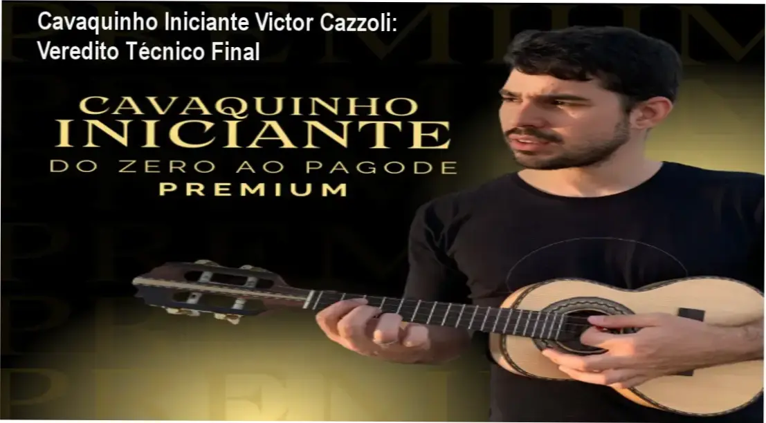 Interface do curso Cavaquinho Iniciante de Victor Cazzoli com foco em pagode e samba