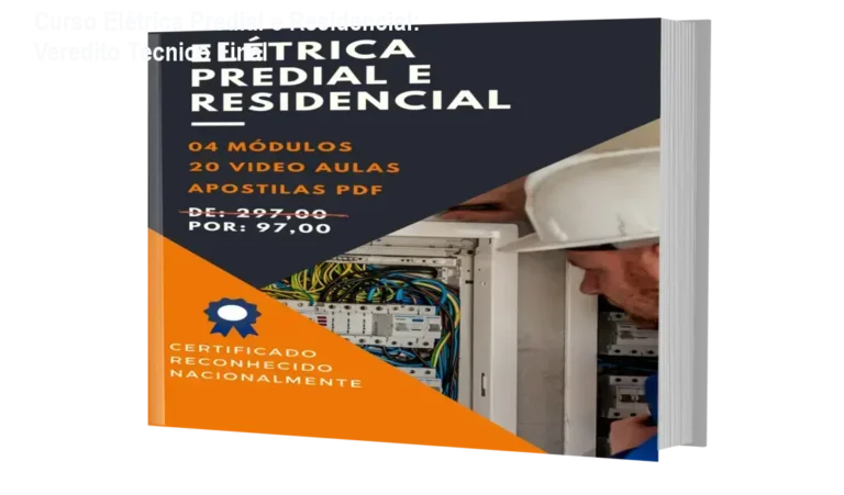 Material didático e interface do Curso de Elétrica Predial e Residencial com foco em certificação