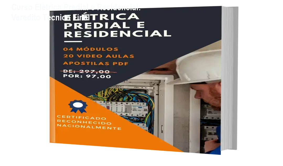 Material didático e interface do Curso de Elétrica Predial e Residencial com foco em certificação