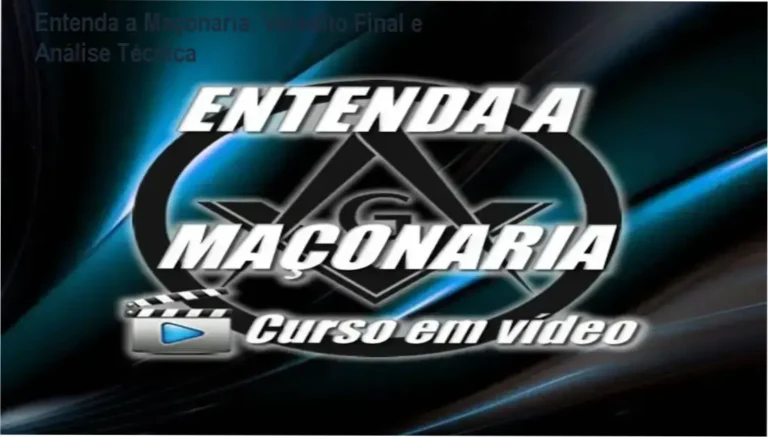 Representação de símbolos maçônicos e materiais de estudo do curso Entenda a Maçonaria