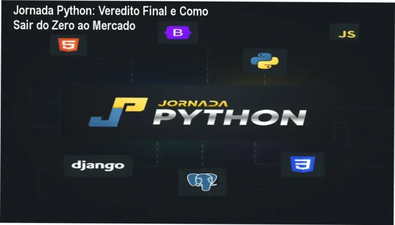Interface da formação Jornada Python apresentando a trilha de aprendizado de Python e Django