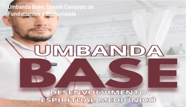 Representação visual dos fundamentos da Umbanda e desenvolvimento mediúnico do curso Umbanda Base