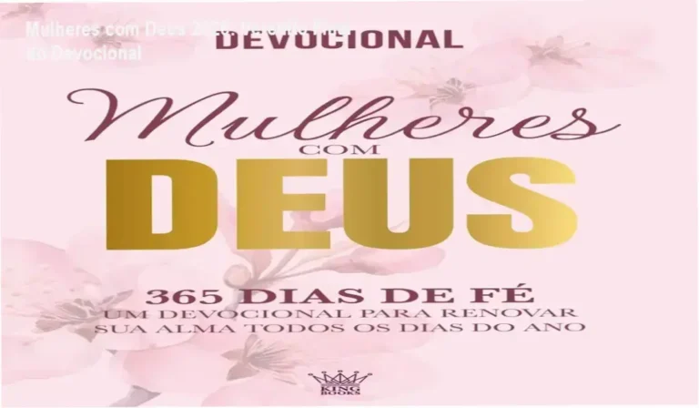 Livro Mulheres com Deus 365 Dias de Fé Devocional 2026 aberto em mesa de estudos