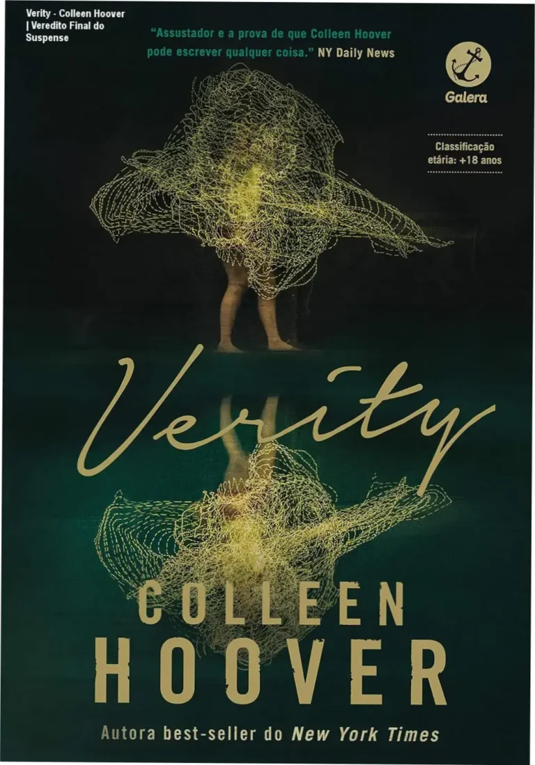 Capa do eBook Verity de Colleen Hoover destacando o clima de suspense e mistério