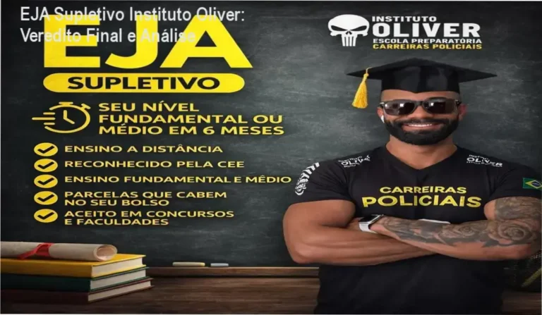 Material de estudo e plataforma do EJA Supletivo EAD Instituto Oliver