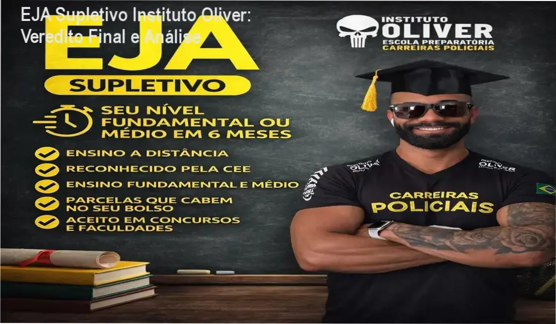 Material de estudo e plataforma do EJA Supletivo EAD Instituto Oliver