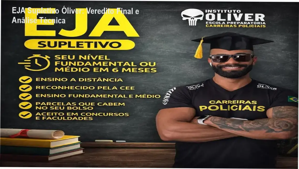 Certificado de conclusão do EJA Supletivo Óliver para concursos e faculdade