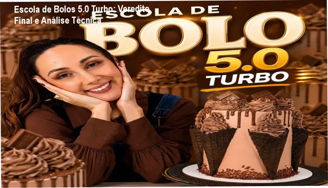 Curso Escola de Bolos 5.0 Turbo de Marrara Bortoloti com apostilas e videoaulas de confeitaria