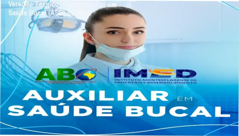 Material didático e instrumentais de Auxiliar em Saúde Bucal para formação profissional