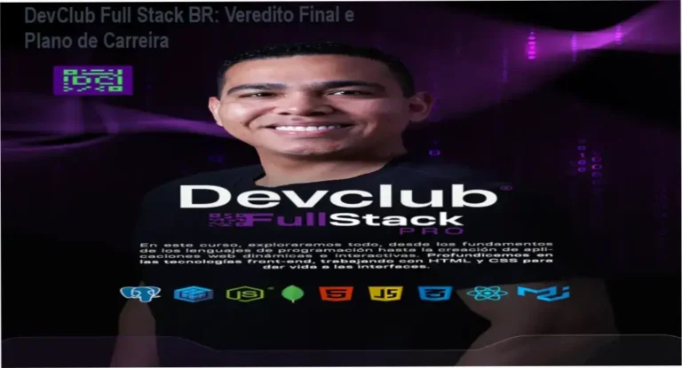 Estudante de programação utilizando a Formação DevClub Full Stack BR para construir portfólio profissional