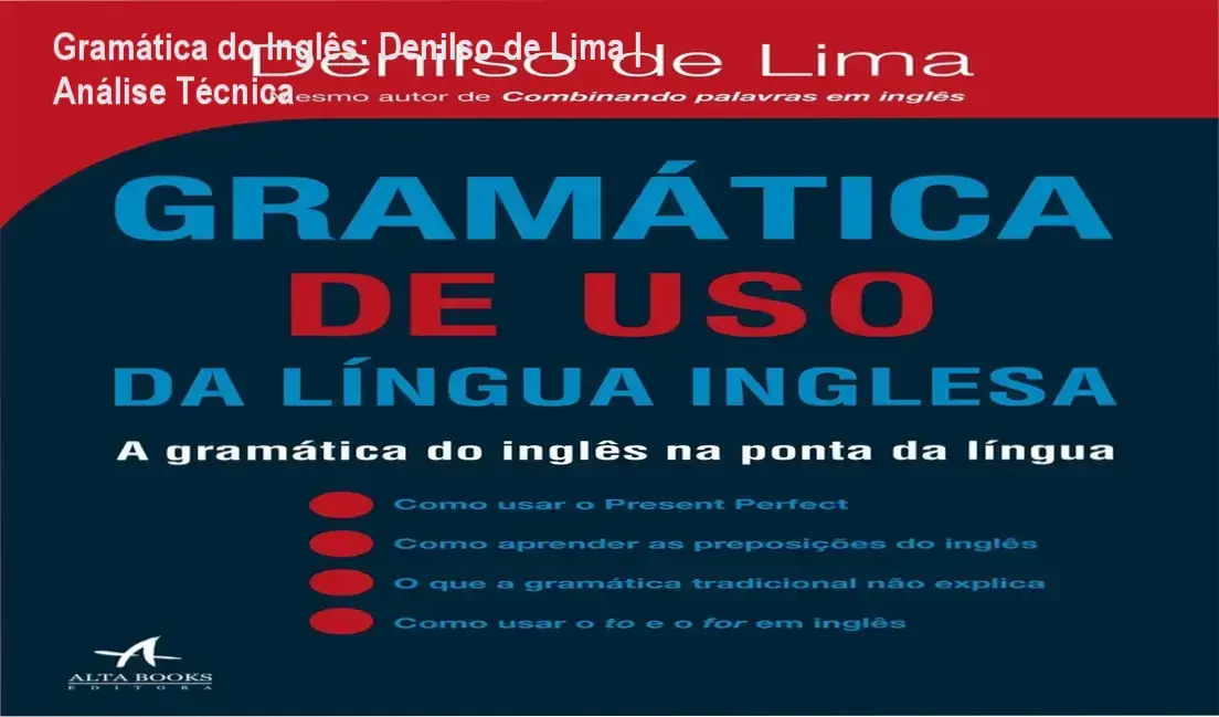 Livro Gramática de Uso da Língua Inglesa de Denilso de Lima para estudo