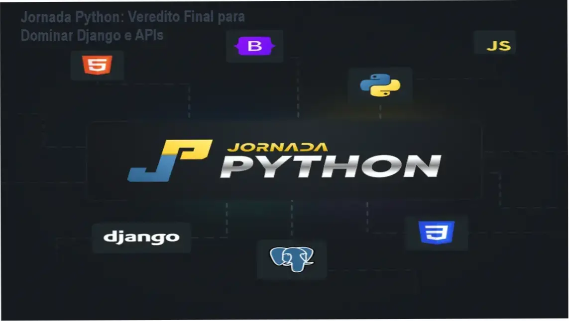 Interface do curso Jornada Python com módulos de Python, Django e APIs REST