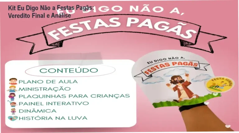 Material didático cristão Kit Eu Digo Não a Festas Pagãs para ensino infantil