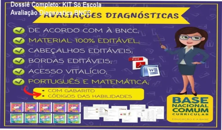 Conjunto de avaliações diagnósticas do 1º ao 5º ano alinhadas à BNCC do KIT Só Escola