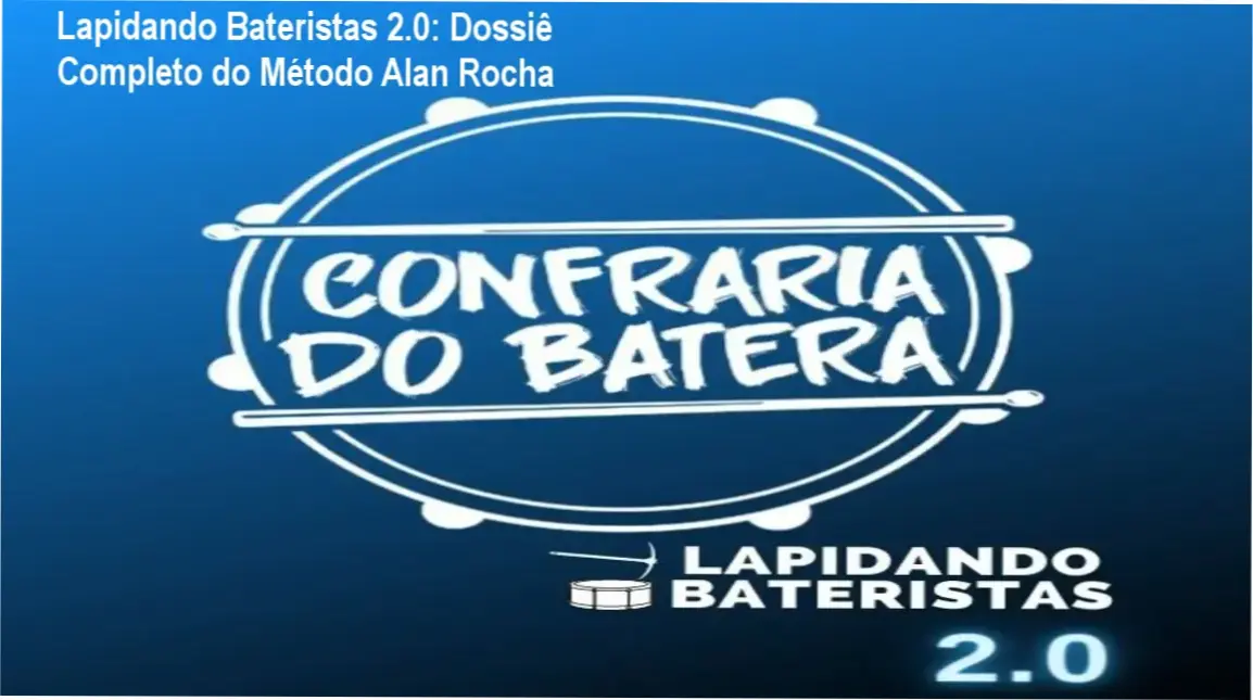 Detalhes do curso Lapidando Bateristas 2.0 com foco em técnica, rudimentos e Play Alongs