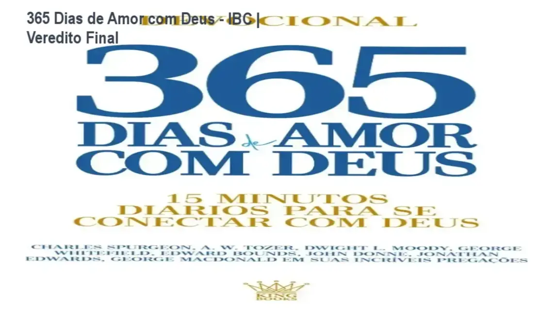 Capa do livro Devocional 365 Dias de Amor com Deus Edição 2024 da King Books