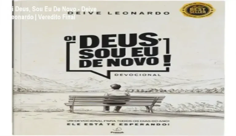 Livro Devocional Oi Deus Sou Eu De Novo de Deive Leonardo aberto em ambiente de meditação