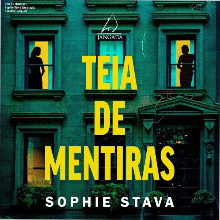 Capa do livro Teia de Mentiras de Sophie Stava em dispositivo de leitura digital
