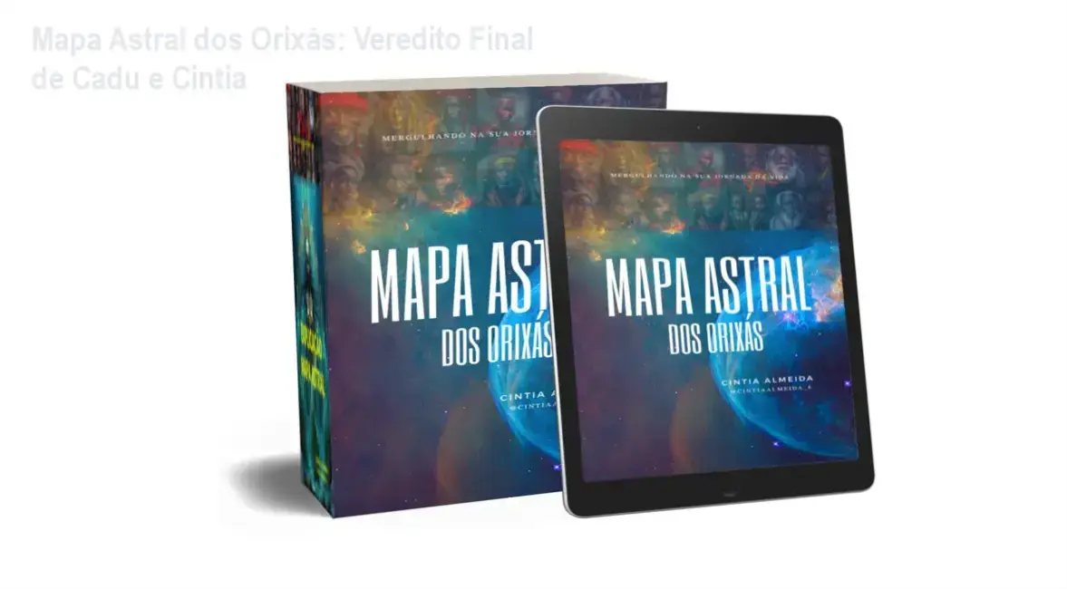 Representação espiritual do Mapa Astral dos Orixás com elementos de Umbanda e prosperidade