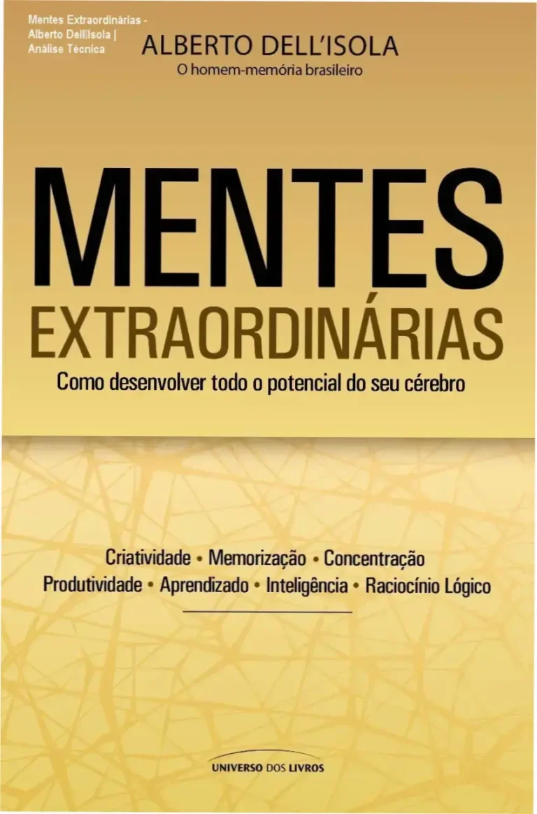 Capa do livro Mentes Extraordinárias de Alberto Dell’Isola para desenvolvimento da memória e criatividade