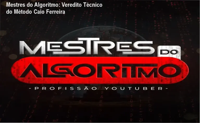Infográfico demonstrando a metodologia de canais dark e automação com IA do Mestres do Algoritmo