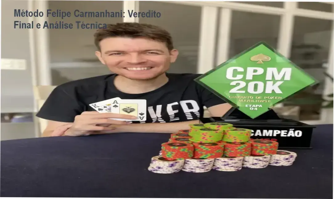 Interface do Método Felipe Carmanhani detalhando estratégias de poker profissional e softwares