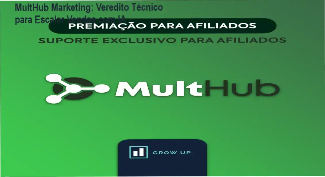 Painel de controle do MultHub Marketing exibindo automação de CRM e Chatbot de IA