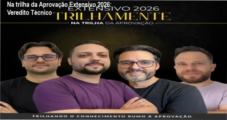 Interface do curso Na trilha da Aprovação Extensivo 2026 do Professor JV para vestibulares do Paraná