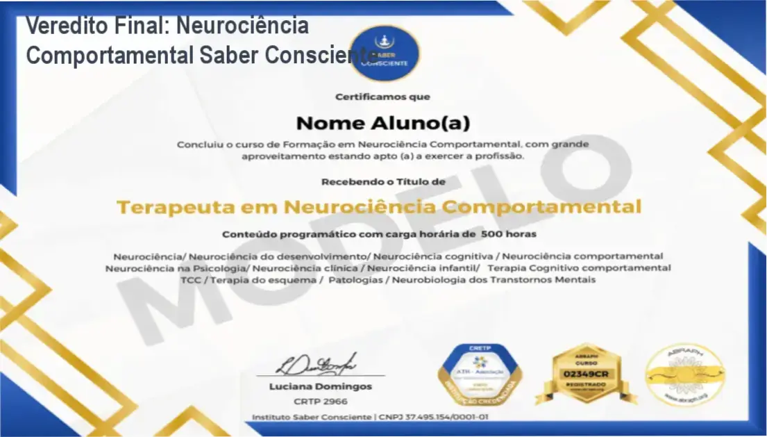 Neurociência Comportamental Instituto Saber Consciente bastidores e funcionamento