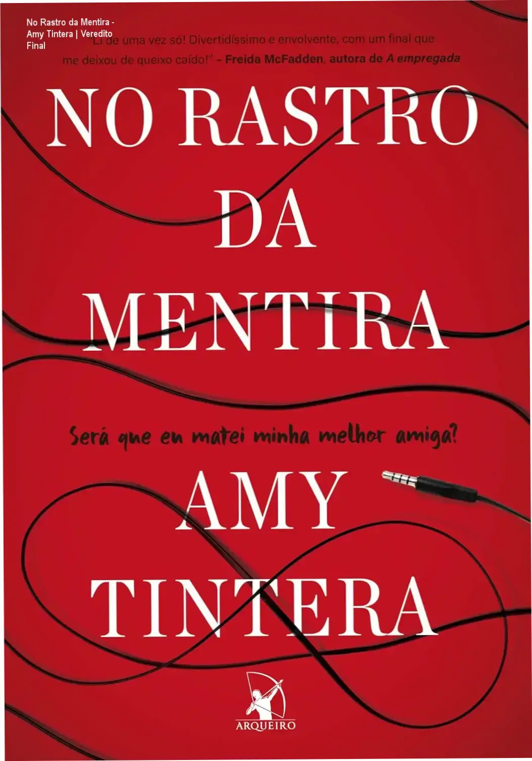 Capa do livro No Rastro da Mentira de Amy Tintera em dispositivo digital